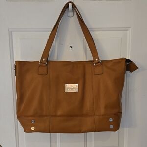 JM New York Brown Tote Travel Bag